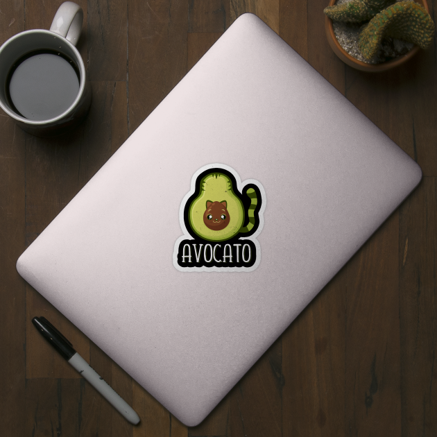 Avogato | Funny Cute Avocado Cat by swissles